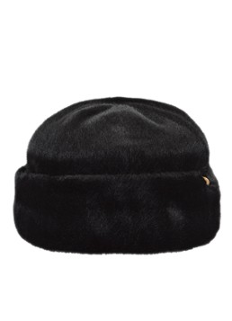 Barts Dames Cherrybush muts van imitatiebont in de kleur Zwart, maat: One Size