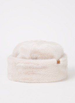 Barts Dames Cherrybush muts van imitatiebont in de kleur Creme, maat: One Size