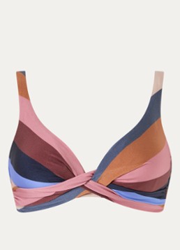 Barts Dames Corangs bandeau bikinitop met streepprint in de kleur Roze, maat: 42
