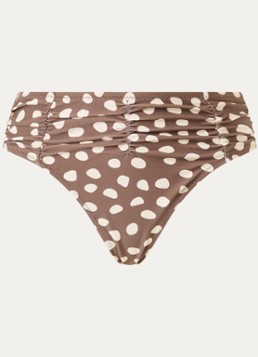Barts Dames Dauna high waisted bikinislip met stippenprint in de kleur Lichtbruin, maat: 38