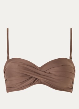 Barts Dames Kelli bandeau bikinitop met uitneembare vulling in de kleur Bruin, maat: 40