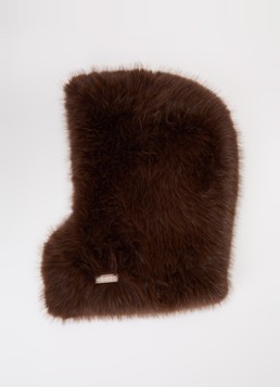 Barts Dames Angeliqa muts van imitatiebont in de kleur Donkerbruin, maat: ONE SIZE