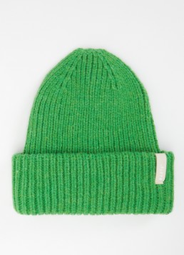 Barts Dames Chilah grofgebreide muts met logo in de kleur Groen, maat: ONE SIZE