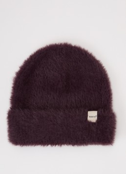 Barts Dames Muts van imitatiebont in de kleur Paars, maat: ONE SIZE