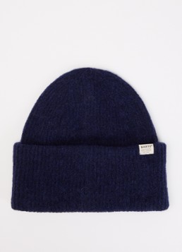 Barts Dames Kylar ribgebreide muts in alpaca wolblend in de kleur Donkerblauw, maat: ONE SIZE