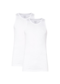 Claesen's Heren Singlet met ribstructuur in 2-pack in de kleur Wit, maat: S