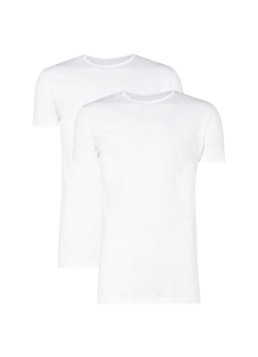 Claesen's Heren Slim fit T-shirt in 2-pack in de kleur Wit, maat: L