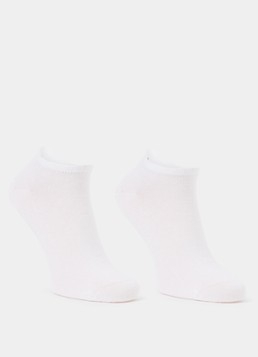 Tommy Hilfiger Heren Sneakersokken in uni in 2-pack in de kleur Wit, maat: 43/46