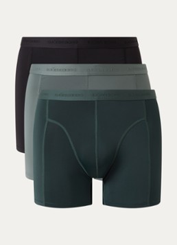 Björn Borg Heren Boxershorts met logoband in 3-pack in de kleur Bronsgroen, maat: XL