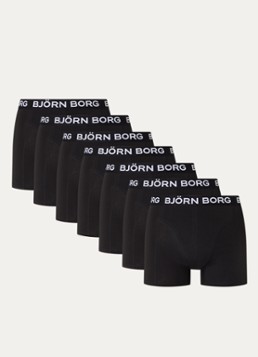 Björn Borg Heren Boxershorts met logoband in 7-pack in de kleur Zwart, maat: M