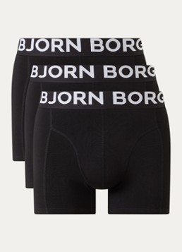 Björn Borg Heren Boxershorts met logoband in 3-pack in de kleur Zwart, maat: XXL