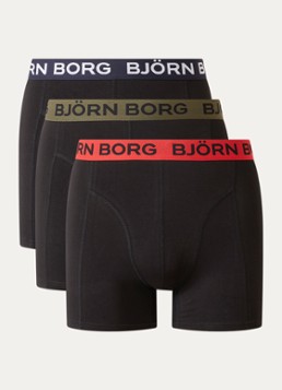 Björn Borg Heren Boxershorts met logoband in 3-pack in de kleur Zwart, maat: L