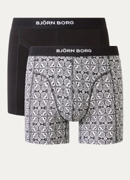Björn Borg Heren Boxershorts met logoband in 2-pack in de kleur Zwart, maat: XL