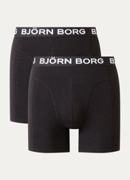 Björn Borg Heren Boxershorts met logoband in 2-pack in de kleur Zwart, maat: XL