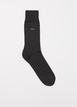 BOSS Heren George sokken met logo in de kleur Antraciet