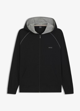 BOSS Heren Mix&Match sweatvest met logoborduring in de kleur Zwart
