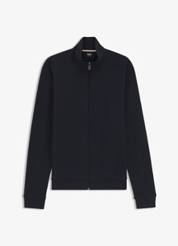 BOSS Heren Jack met ribstructuur in de kleur Blauw