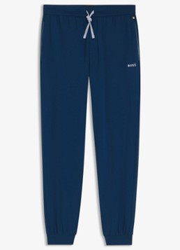 BOSS Heren Mix&Match pyjamabroek met logoborduring en steekzakken in de kleur