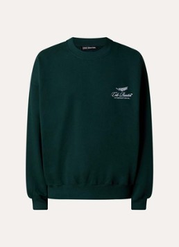 Cole Buxton Heren International sweatshirt met logoborduring in de kleur Donkergroen, maat: L