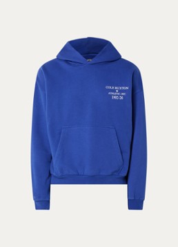 Cole Buxton Heren Athletic hoodie met front- en backprint in de kleur Kobaltblauw, maat: S