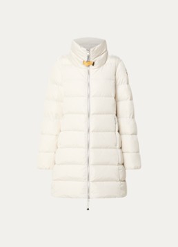 Parajumpers Dames Malandra gewatteerde puffer jas met donsvulling en ritszakken in de kleur Wit, maat: M