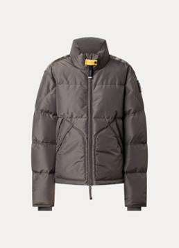 Parajumpers Dames Mallery puffer jack met donsvulling en logo in de kleur Olijfgroen, maat: S
