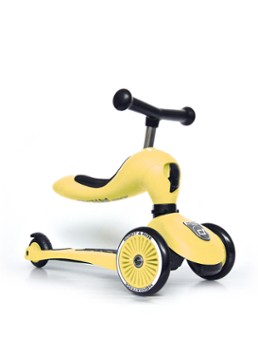 Scoot&Ride Highwaykick 1 loopfiets en step in de kleur Geel, maat: 0