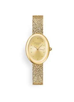 Rosefield Dames Ovale horloge in de kleur OVGGMG-OV23 - goud, maat: 22x29MM