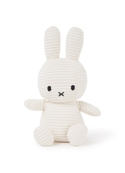 Nijntje Jongens Miffy knuffel van corduroy 23 cm in de kleur Gebroken wit, maat: 23 CM