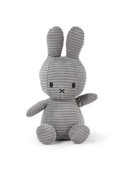 Nijntje Jongens Miffy knuffel van corduroy 23 cm in de kleur Grijs, maat: 23 CM