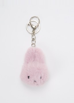 Nijntje Miffy Fuzzy sleutelhanger 8 cm in de kleur Lila, maat: 8 CM