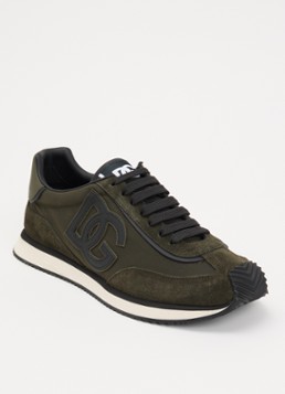 Dolce & Gabbana Heren Cushion sneakers met kalfsleren details in de kleur Bronsgroen, maat: 45