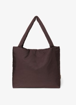 Studio Noos Dames Puffy gewatteerde Mom-Bag met logo in de kleur Bruin, maat: ONE SIZE