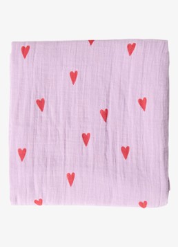Studio Noos Neutral Hearts 100% katoen | 120x120 cm in de kleur Beige, maat: 120x120