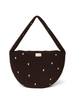 Studio Noos Dames Crossbodytas van teddy in de kleur Donkerbruin, maat: OS
