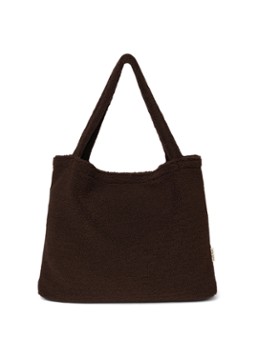 Studio Noos Dames Mom Bag shopper van teddy in de kleur Chocoladebruin, maat: OS