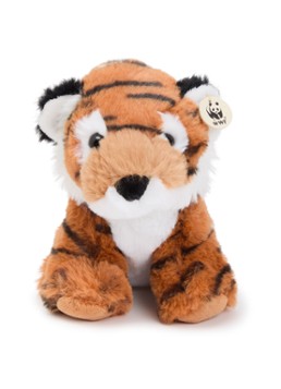 WWF Tijger knuffel in de kleur Donkeroranje, maat: 16 CM