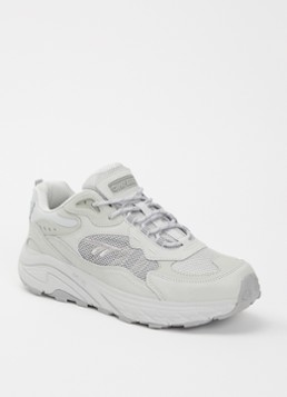 Hi-Tec Heren Eastend sneaker met mesh details in de kleur Zilver, maat: 45,5