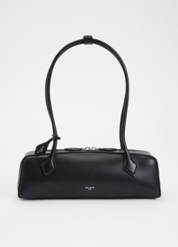 Alaïa Dames Le Teckel Medium schoudertas van geitenleer in de kleur Zwart, maat: ONE SIZE
