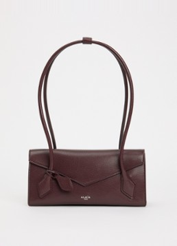 Alaïa Dames Le Teckel Flap Small schoudertas van geitenleer in de kleur Bordeauxrood, maat: ONE SIZE
