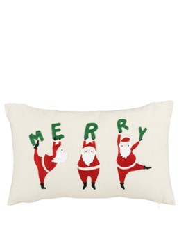 Mica Decorations Kerstman sierkussen 50 x 30 cm Gebroken wit - Deal