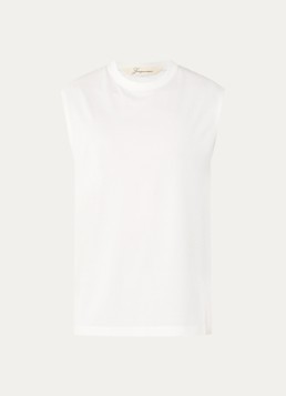 Jacquemus Heren Marcel tanktop met ronde hals in de kleur Wit, maat: L