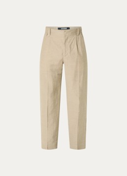 Jacquemus Heren Croisiere straight fit pantalon met steekzakken in de kleur Beige, maat: 48