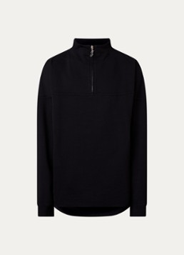Jacquemus Heren Le Camionneur fijngebreide trui met halve rits in de kleur Zwart, maat: M