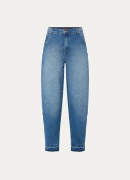 Max & Co Dames High waist loose fit jeans met medium wassing in de kleur Indigo