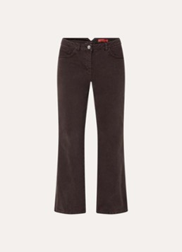 Max & Co Dames Zinia high waist straight leg jeans met gekleurde wassing in de kleur Donkerbruin