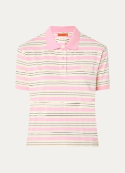 Max & Co Dames Comandare polo met streepprint in de kleur Roze