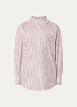 Max & Co Dames Mcodonata blouse met streepprint in de kleur Lichtbruin