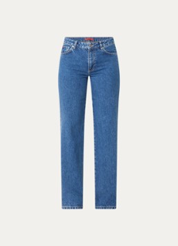 Max & Co Dames Legume mid waist loose fit jeans met medium wassing in de kleur Indigo