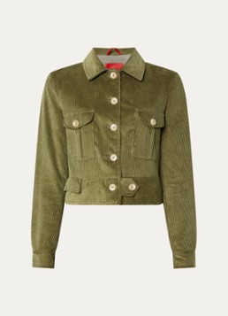 Max & Co Dames Cicala jack van corduroy in de kleur Groen